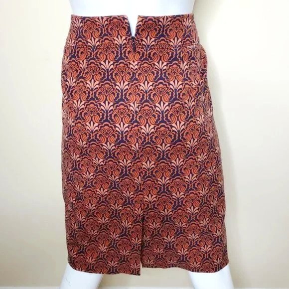 Ann Taylor Loft Women's Brown Floral Pencil Skirt SZ 10 - Picture 5 of 8
